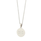 Collier en argent gravé - 2 initiales